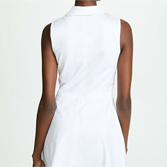 THEORY Collared Flare Dress white size 8 - Picture 2 of 5